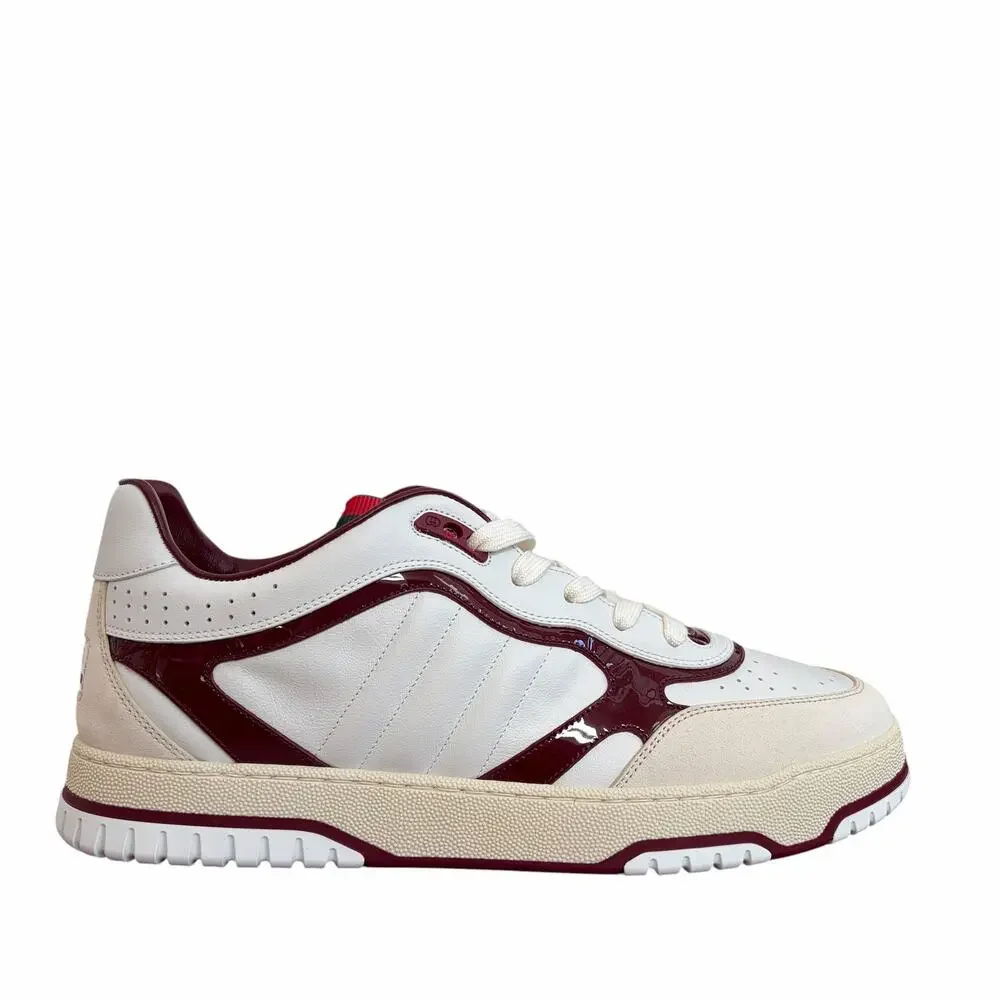 GUCCI Re-Web Sneaker White Leather 786186 Men's Size 11.5 US 12 $1150 NEW